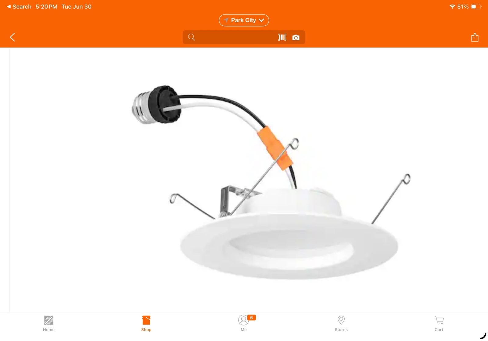 Commercial Electric Canned Lights (6) - - white trim