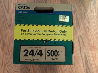 Southwire CAT5e Riser Cable 24/4 ~300ft Gray Box