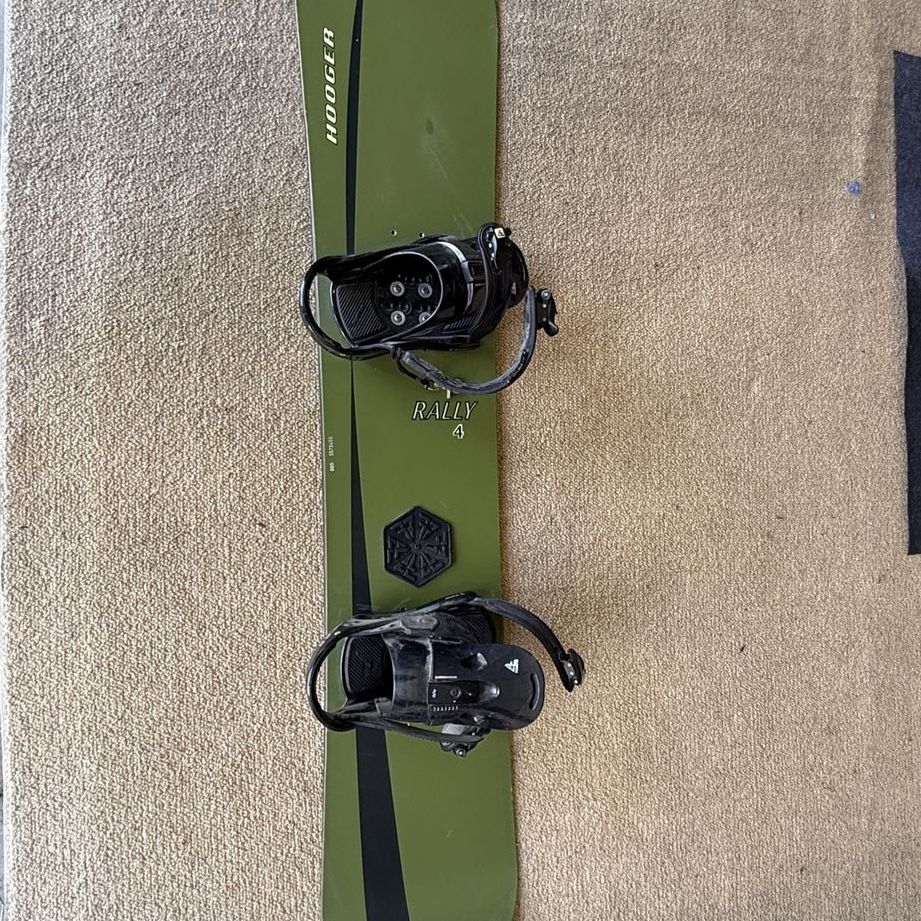 Arbor Hodger Rally Snowboard with Burton Bindings - Green (Used)