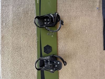 Arbor Hodger Rally Snowboard with Burton Bindings - Green (Used)