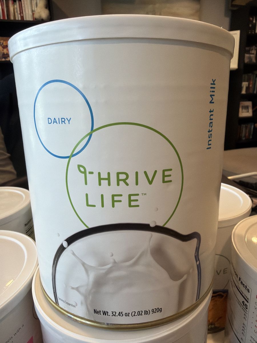 Thrive Life instant milk family can