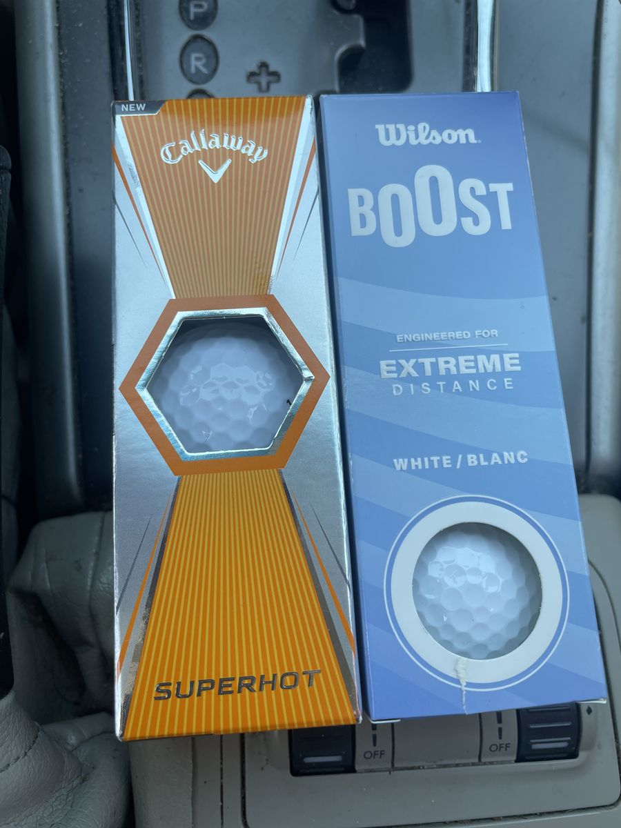 Callaway super hot and Wilson Boost Extreme Distance golf balls