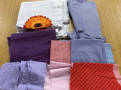 Fabric Remnant Lot for Sewing Crafting DIY