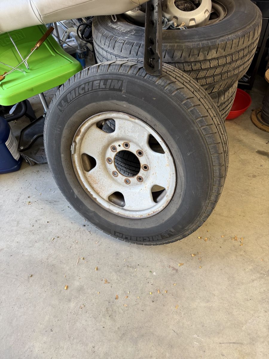 Michelin LT245/75R17 Tires with Steel Rims - Set of 4 