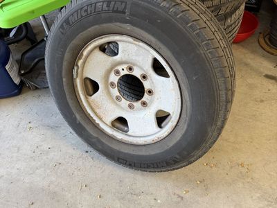 Michelin LT245/75R17 Tires with Steel Rims - Set of 4