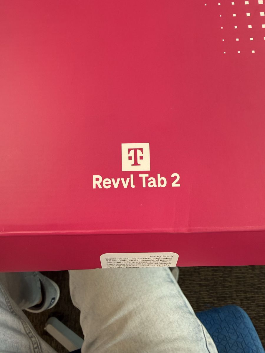 T-Mobile Revvl Tab 2 Android Tablet - Black (Includes Box, USB-C Cable, SIM Ejector)