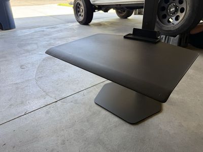 Adjustable Standing Desk Converter with Dual Monitor Mount - Black