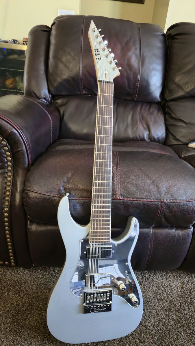 ESP LTD KS M-7 Evertune Ken Susi Signature Metallic Silver