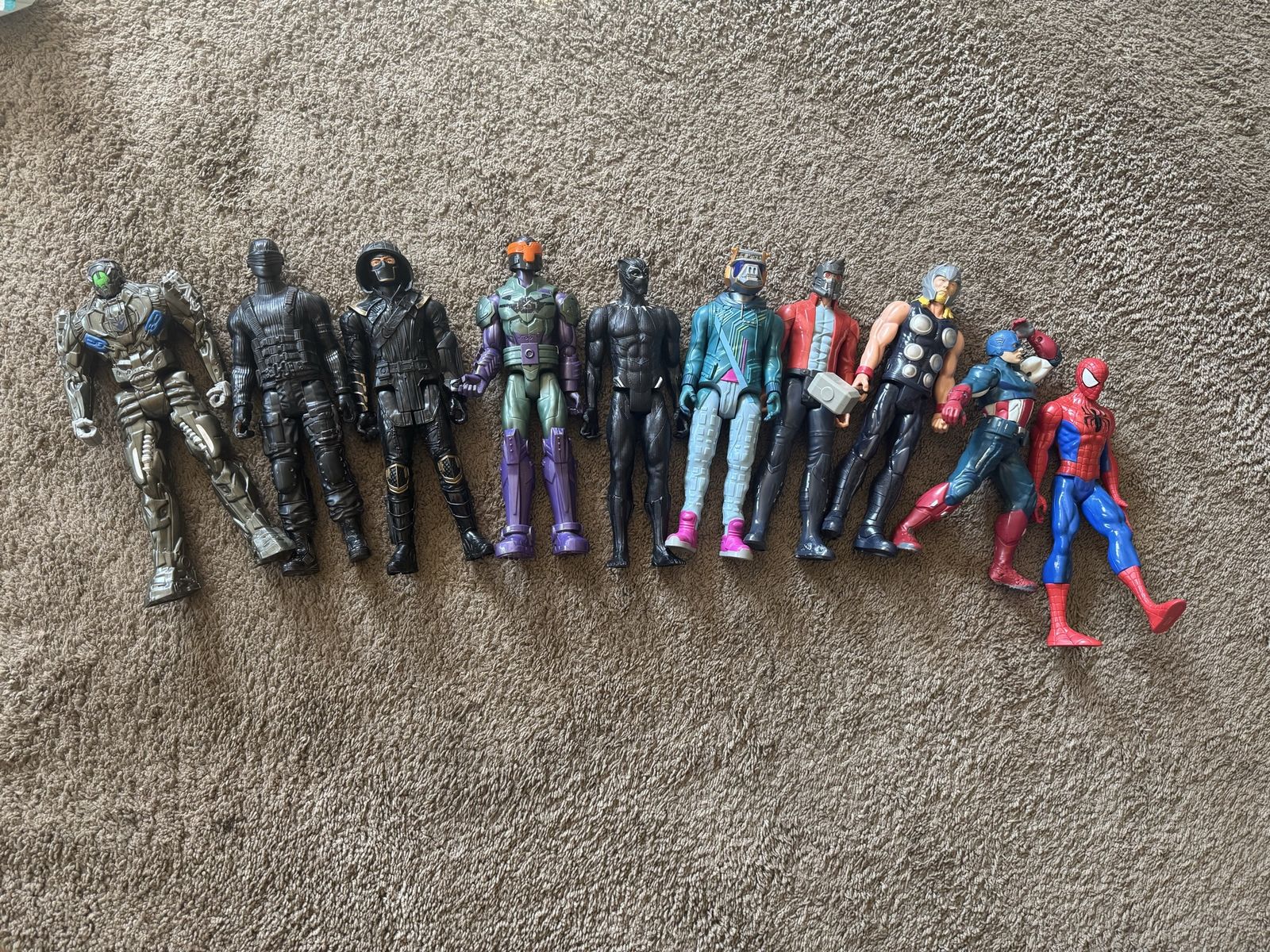 12” Marvel and other action figures