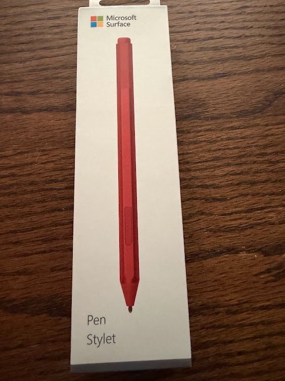 Brand New Microsoft Surface Pen for Surface 4096 Pressure Points Rubber Eraser Bluetooth 4.0 Poppy Red