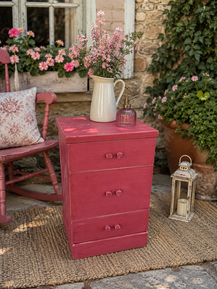 Vintage Cottage Nightstand / End Table