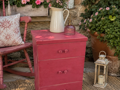 Vintage Cottage Nightstand / End Table