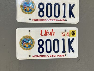 2006 Utah Army license plates