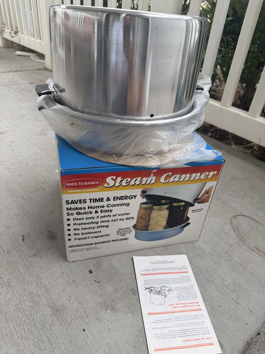 Back To Basics 7-Quart Aluminum Steam Canner for Home Canning - Saves Time & Energy