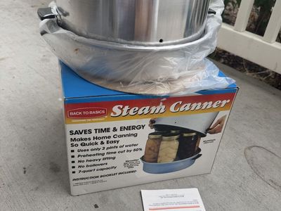 Back To Basics 7-Quart Aluminum Steam Canner for Home Canning - Saves Time & Energy