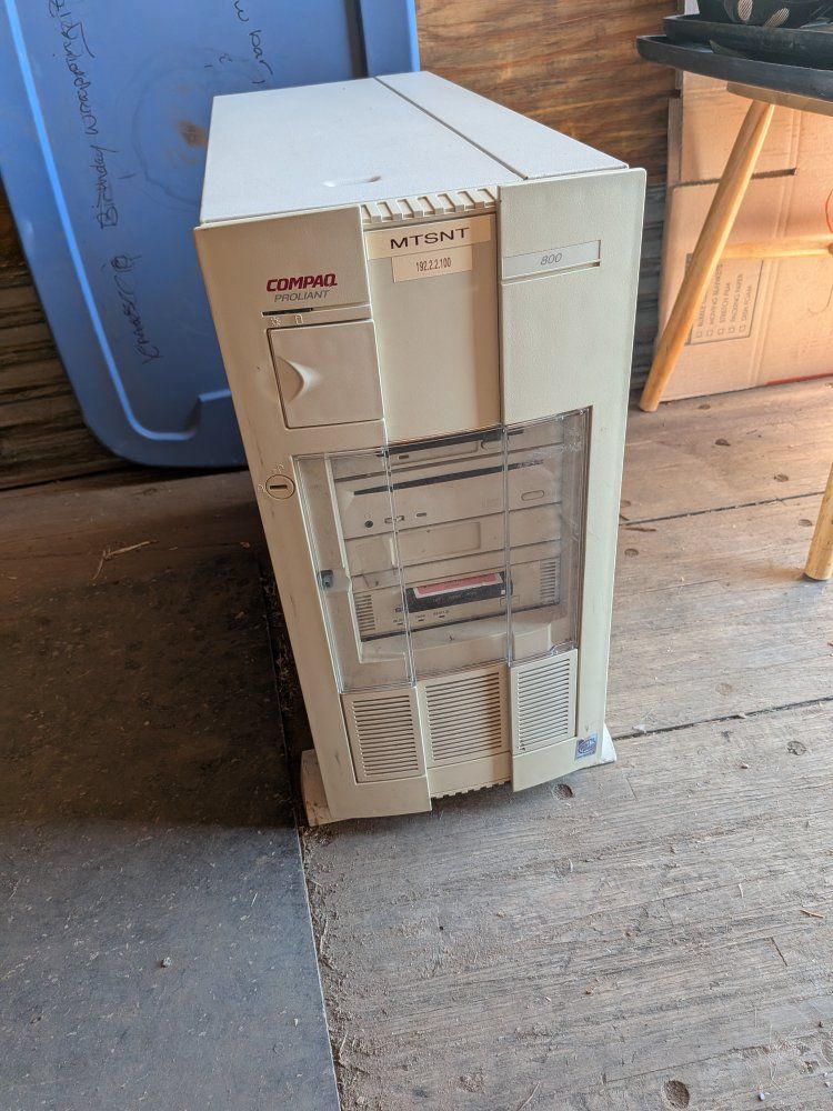 Vintage Compaq Proliant 800 ES1001 Series Computer with Sony Tape Drive Highly Collectible