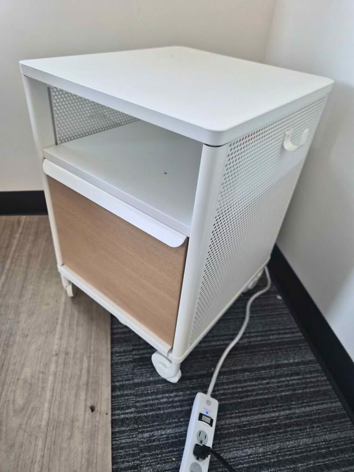 White Office rolling Filing Cabinet