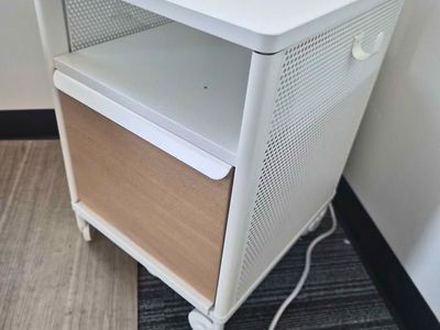 White Office rolling Filing Cabinet