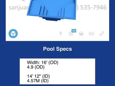LARGE FIBERGLASS POOL FOR SALE ONLY 2 YEARS OLD