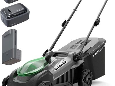 KraftSense 15-Inch 20V Cordless Lawn Mower with Brushless Motor & Dual 5.0Ah Batteries