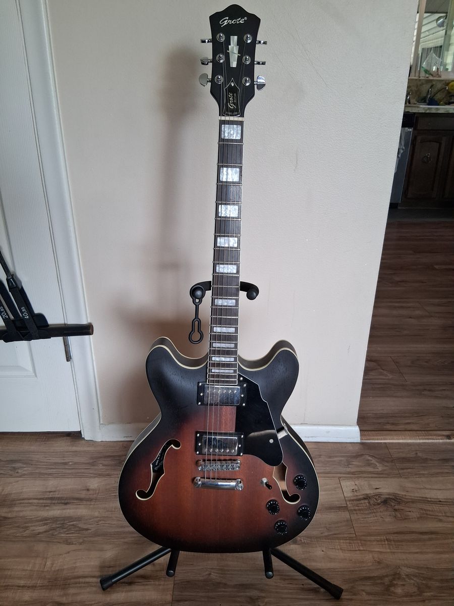 GROTE Jazz/Blues Semi-Hollow Body Electric Guitar