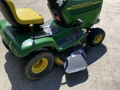 John Deere LX255 Riding Lawn Mower - Green & Yellow, Used