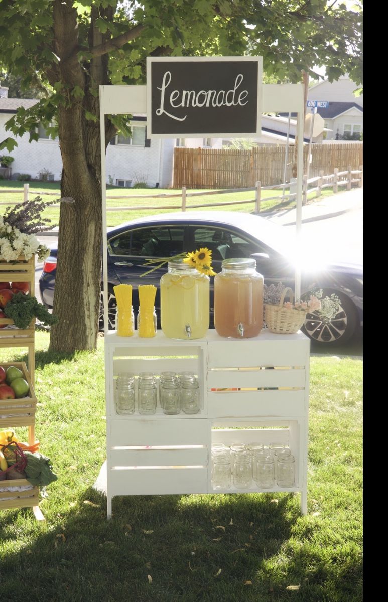 Handmade Wooden Lemonade Stand / Farmers Market Display