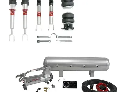 TruHart AirPlus Air Struts Air Bags with VERA Essential Management For 07-08 Infiniti G35 & 09-20 Nissan 370Z TH-N1007+TH-MM01