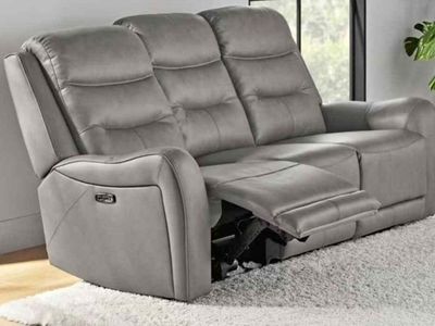 Power Reclining Leather Sofa with USB Ports Brand New in Box
