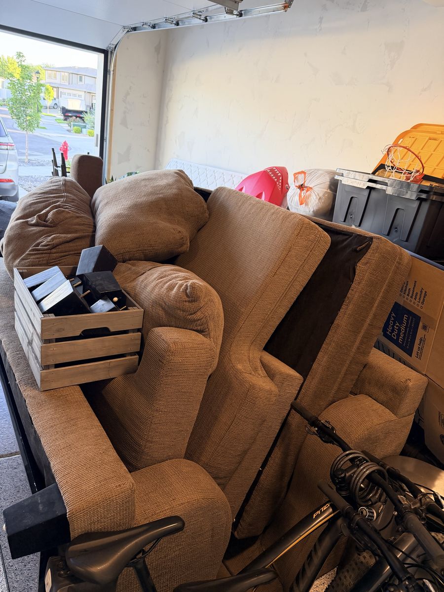 Large Sectional Couch with Ottoman - 2 Full-Sized Couches, Corner Piece