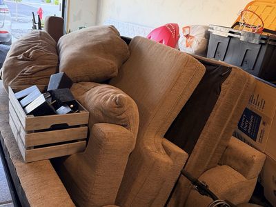 Large Sectional Couch with Ottoman - 2 Full-Sized Couches, Corner Piece