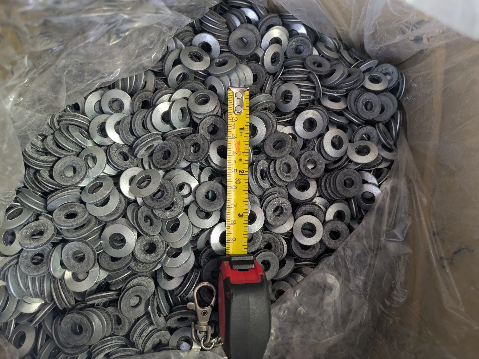 Rubber bonded washers