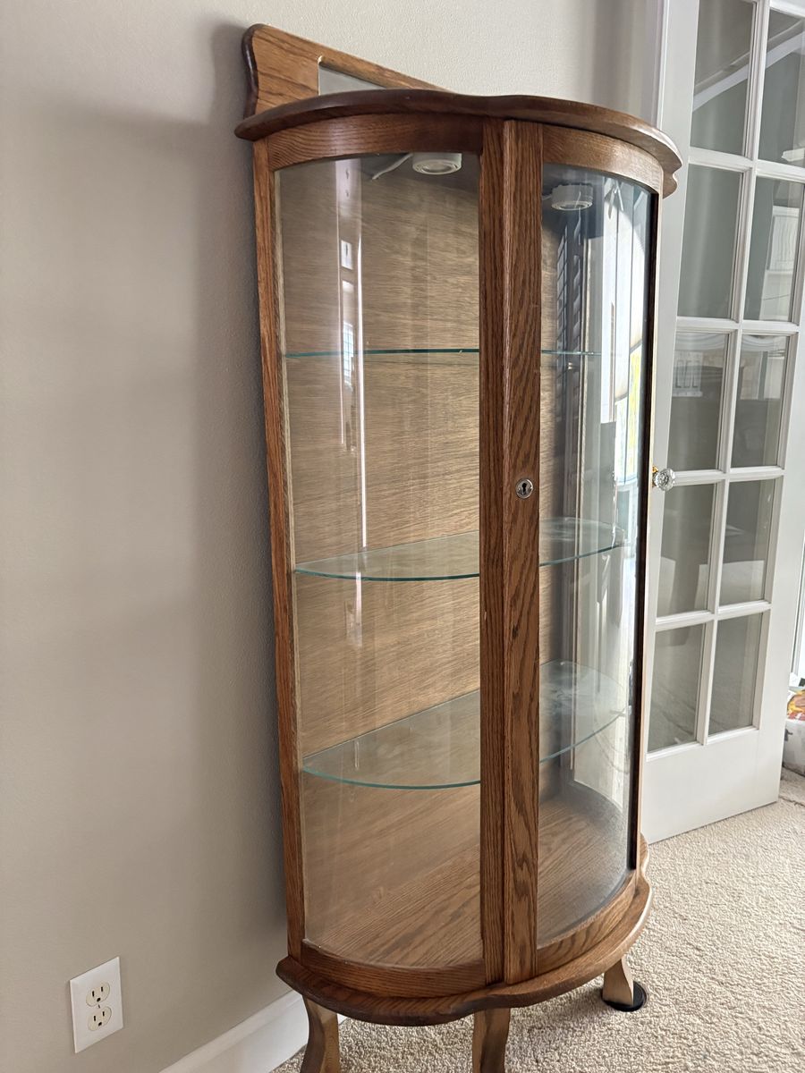 Glass curio cabinet