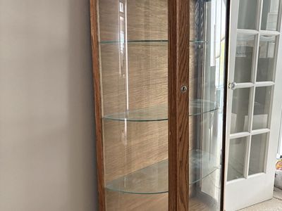 Glass curio cabinet