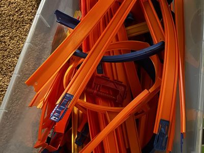 Bucket Of Hot Wheels Tracks