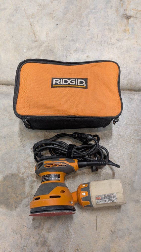 RIDGID 5 in. Corded Sander with Dust Bag & Storage Case