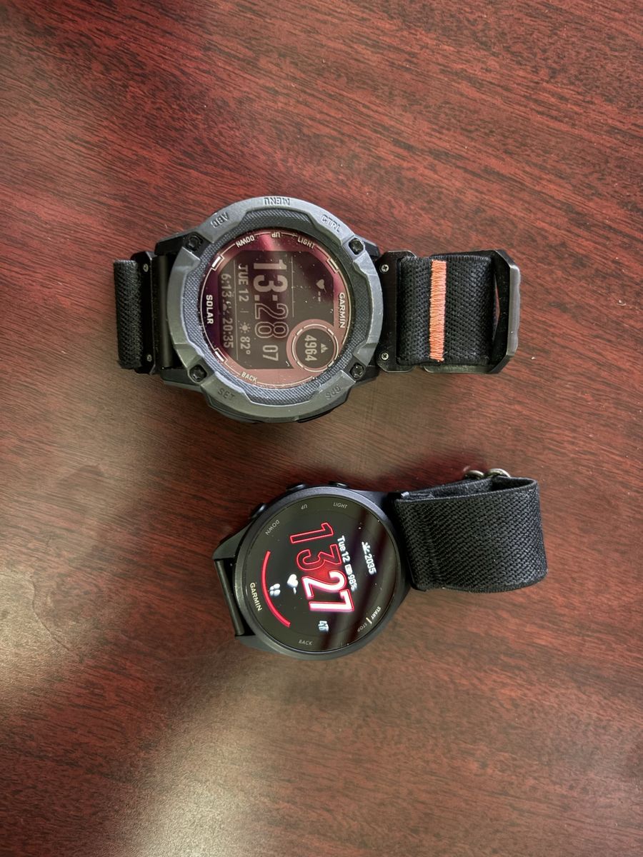 Harmon watches (Instinct 2x solar and a forerunner 165)