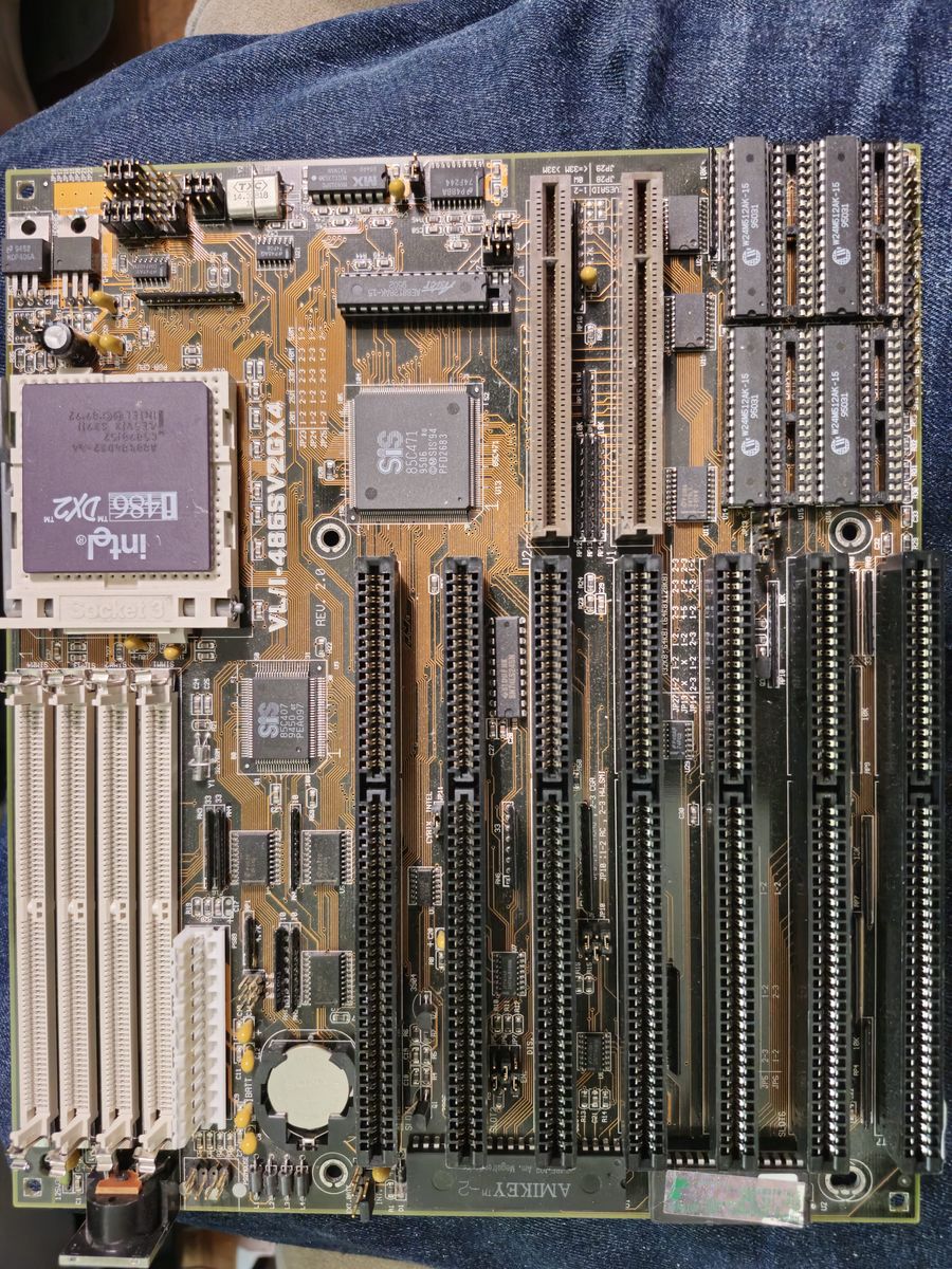 Vintage VL/I-486SV2GX4 REV 2.0 Motherboard with Intel i486 DX2 Processor Socket 3