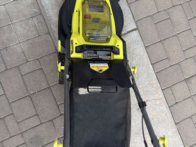 RYOBI ONE+ 18V Cordless Electric Walk-Behind Lawn Mower 13in 4.0Ah Battery Charger Included