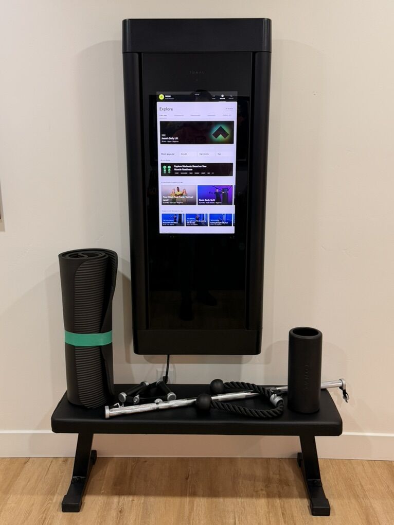 Tonal Home Gym With Accesories And Bench