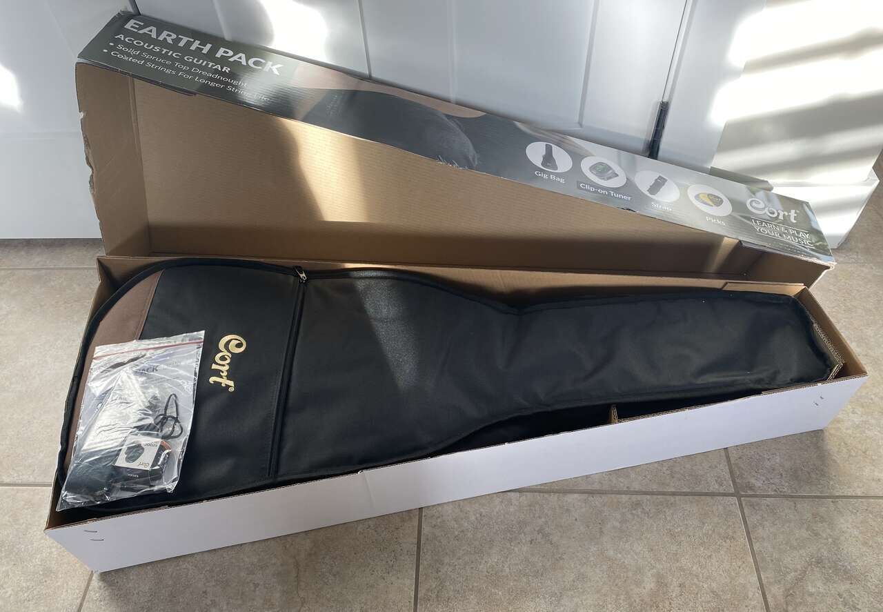 Cort Acoustic Guitar Earth Pack Bundle.