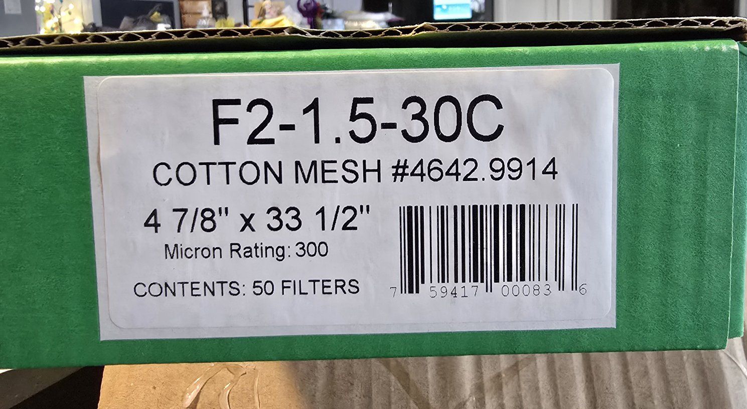 Schwartz Manufacturing Sani-Sleeve FM2 Cotton Filt