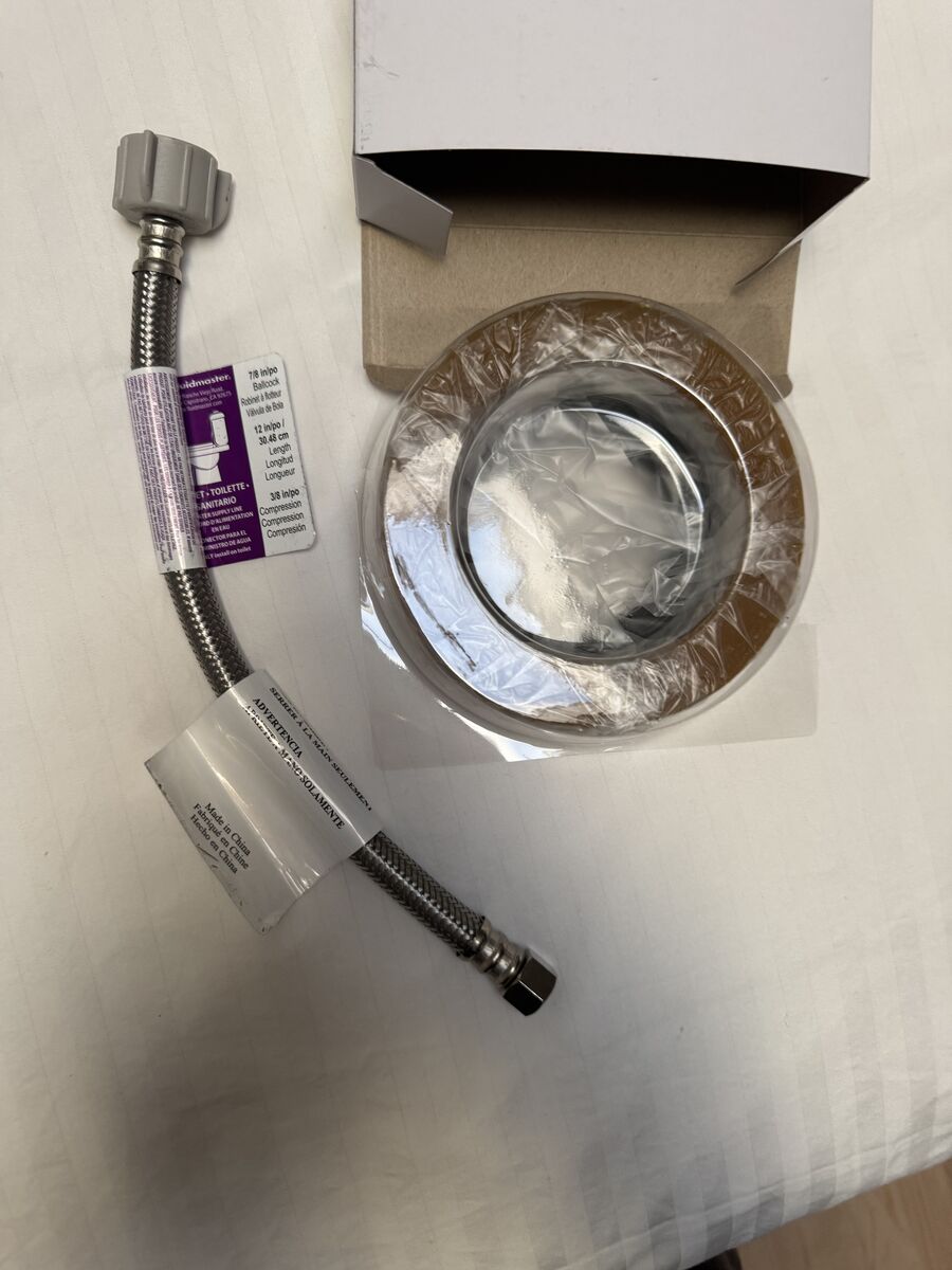 Fluidmaster 3/8 in. Compression x 7/8 in. Ballcock x 12 in. Braided Stainless Steel Toilet Connector