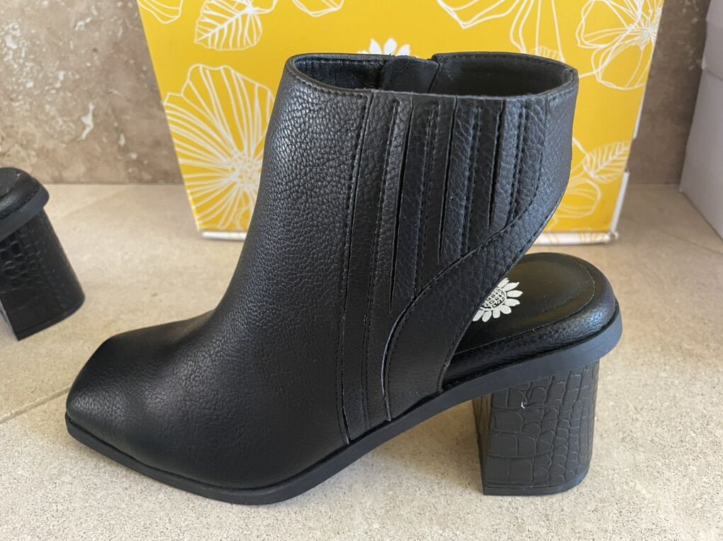 New YellowBox Black Open Heel Booties Sz 6.5-10