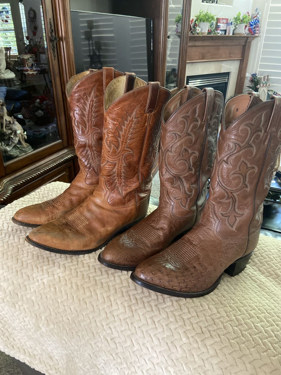 Leather boots