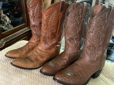 Leather boots