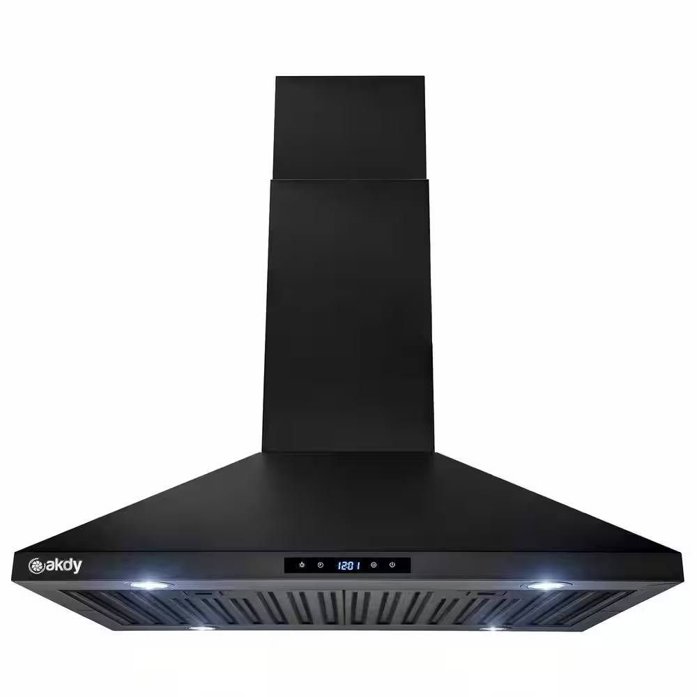 30 in. Black Range Hood w/ Touch Control