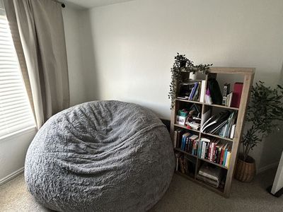 LOVESAC the BigOne Sac with cozy gray Wombat Phur cover