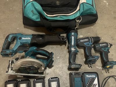 Makita LXT 18V 5-Tool Cordless Combo Kit with Circular Saw, Recip Saw, Drill, Driver & Flashlight