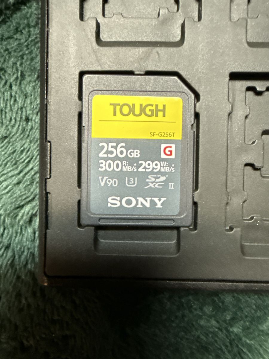 Sony 256gb v90 tough Sd memory card